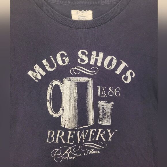 J. Crew Vintage T-shirt Mug Shots Brewery Size Medium - Picture 4 of 6